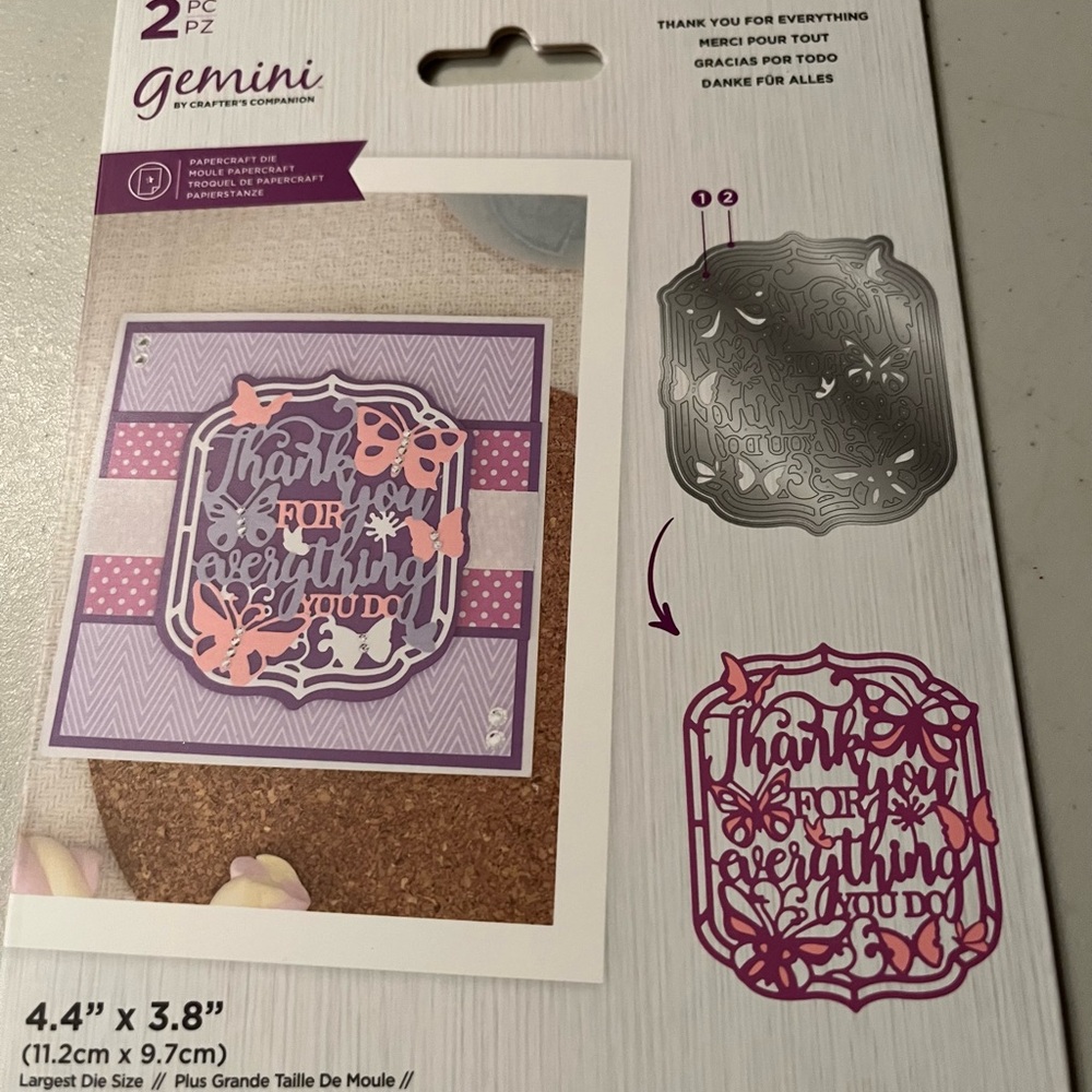 Gemini Thanks For Everything Butterfly Die Cut Set